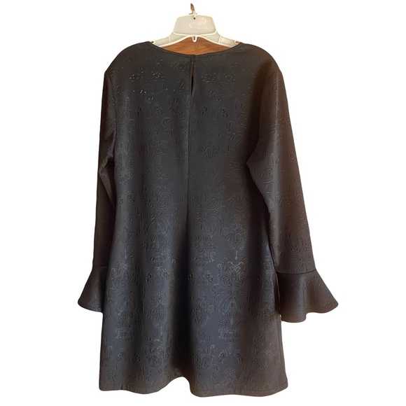 Libby Edelman Pedal long Sleeve BLACK
 Dress Size XL engraved floral pattern - Picture 2 of 7